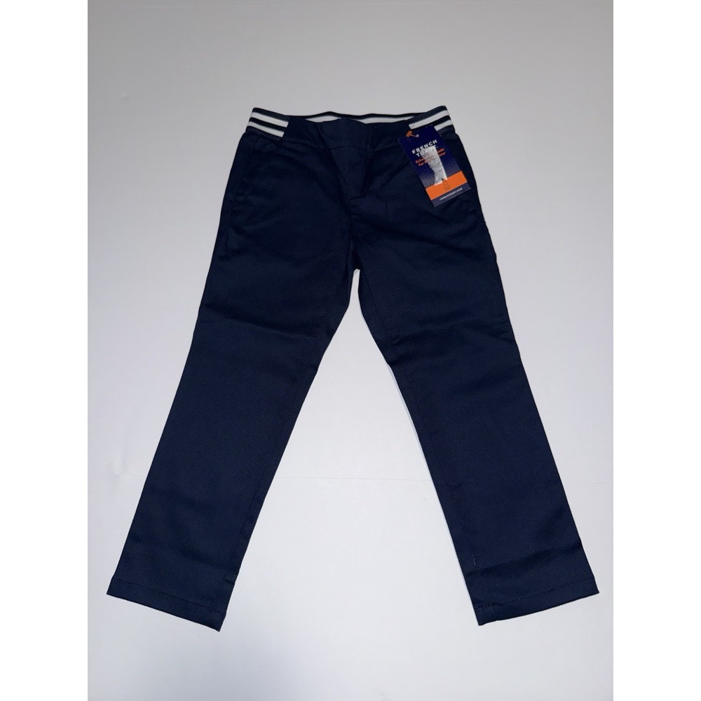 French Toast Girls Pants 4 Pull-On Dark Blue Straight Leg Casual Preppy Kids NWT